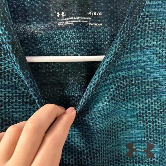 Turquoise Under Armour Fitted T-Shirt - Picture 4 of 4